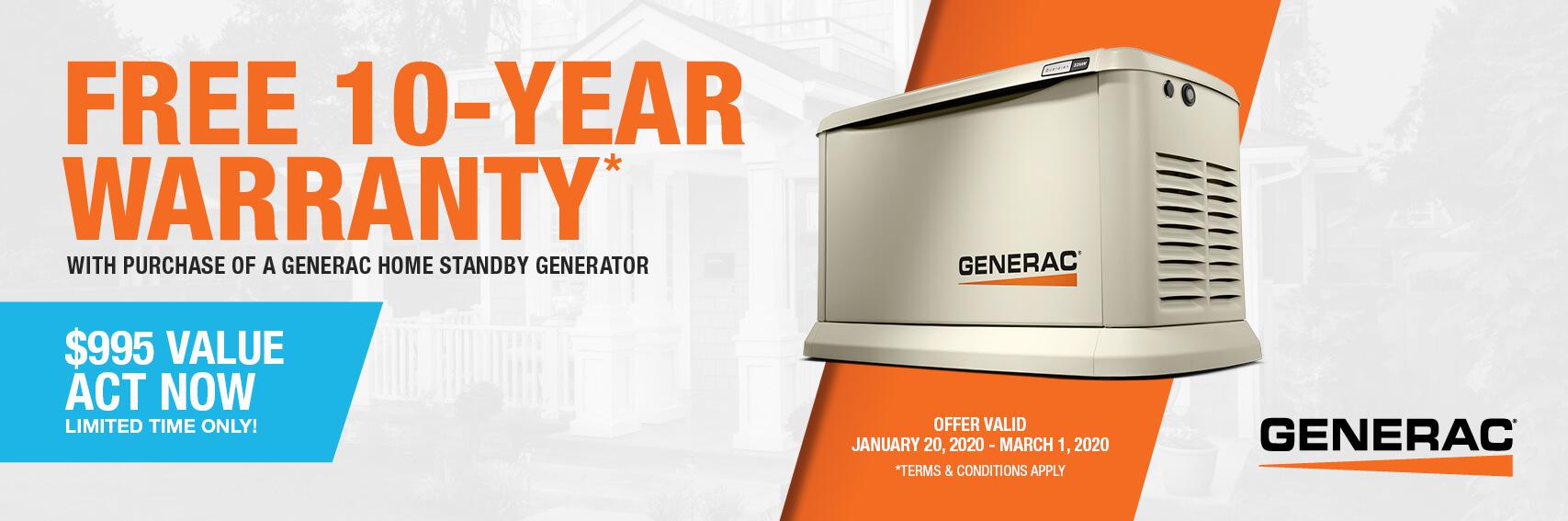 Homestandby Generator Deal | Warranty Offer | Generac Dealer | Clarksville, TN
